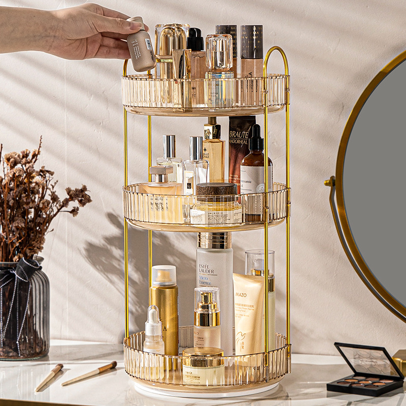Luxury Skincare And Makeup Brands - 1pc Accessible Luxury Rotating Cosmetics Storage